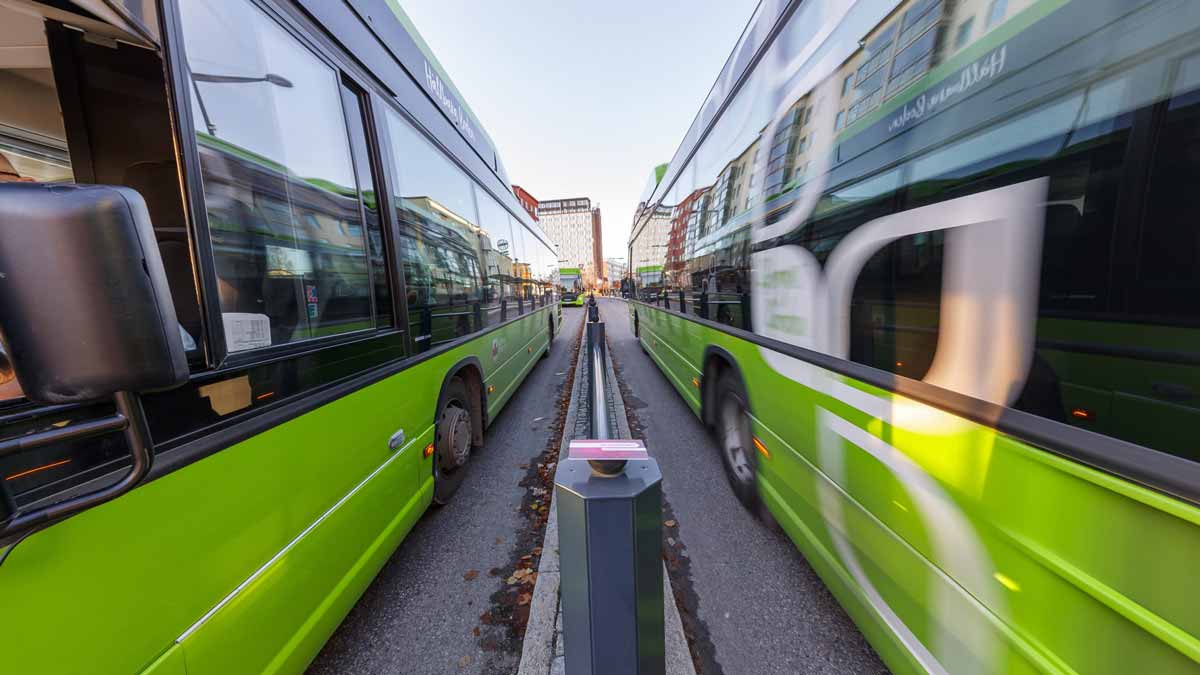 Kollektivtrafik i Boden gröna bussar
